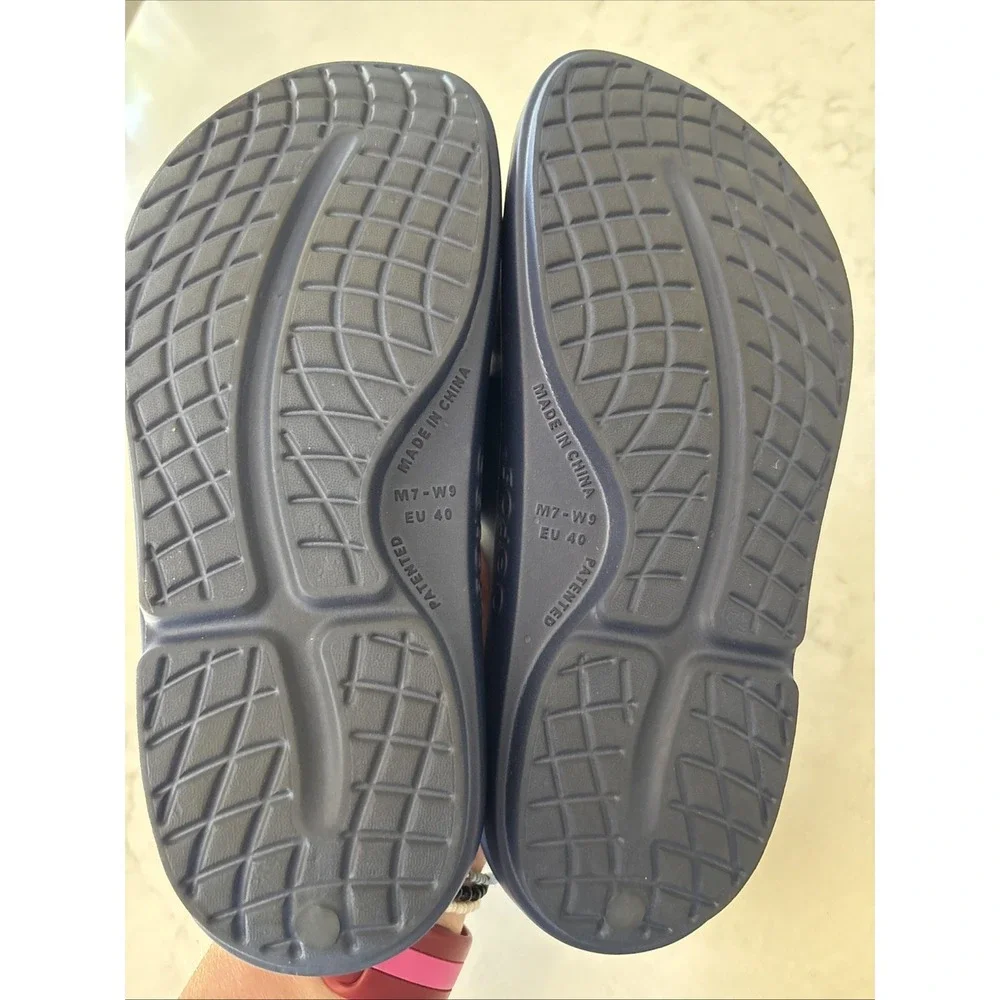 OOFOS Unisex Blue Slide Sandals Men's 7 Women's 9 11 EU 40